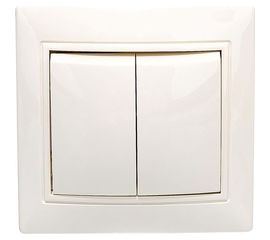 Выключатель, 2 клавиши UNIVersal Севиль слоновая кость ivory Б-С0023 