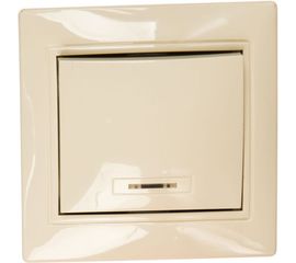 Выключатель с подсветкой, 1 клавиша UNIVersal Севиль слоновая кость ivory Б-С0121 