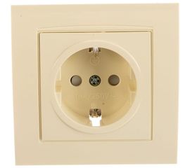 Розетка UNIVersal Бриллиант с/з з/ш слоновая кость ivory 7948851 