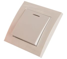 Одноклавишный выключатель с подсветкой, белый UNIVersal Бриллиант 7947397 