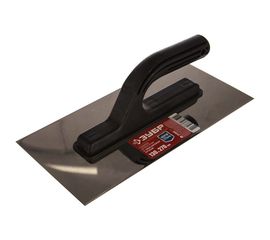 Гладилка с пластиковой ручкой Зубр Мастер нержавеющая, 130х270 мм 08042_z01 