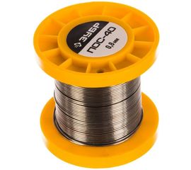 Припой ПОС 40 (0.8 мм; 50 г; трубка с канифолью) Зубр 55451-050-08C 