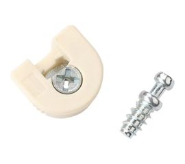 Штифт с еврорез. + эксцентрик ЕВРОПАРТНЕР усилен в пластиковом корпусе 16мм, белый 4шт. 6 0313 1 