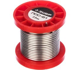 Припой ПОС 61 (2 мм; 100 г; проволока) Зубр 55450-100-20 