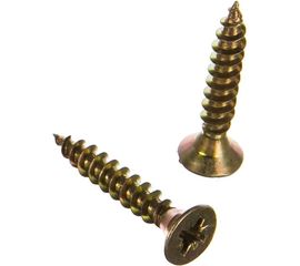 Шуруп Качественный КРЕПЕЖ желтый цинк 5.0x30, 150 шт. 0300497 КЧ 