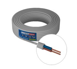 Провод ПВСбм Мастер Тока 2х0.75 бел 50м МТ1064 