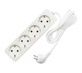 Бытовой удлинитель СОЮЗ ТМ 3500 Вт, с заземлением, 4 гнезда, ПВС, 3м 481S-6403 