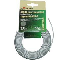 Леска для триммера PROFI (3.0 мм х 15 м; круг со стальным сердечником) SKRAB 28456 