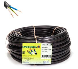 Кабель ЭлПроКабель твердый плоский негорючий ВВГп-нг 3х1,5 ГОСТ 50М 4630017849376 