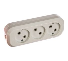 Розеточная колодка TDM 3 гнезда 10А 250В белая SQ1806-0010 
