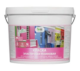 Краска резиновая эластичная MasterGood зеленая, темный, RAL 6005, 14 кг MG-КраскаРезин-14.зел 