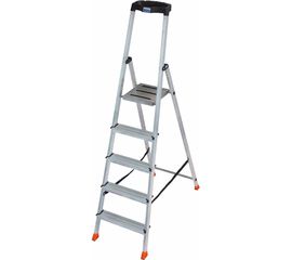 Свободностоящая стремянка Krause MONTO SAFETY 2К заглушки, 5 ступеней 128959 