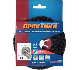 Круг абразивный торцевой (125 мм; Р24) ПРАКТИКА 038-685 