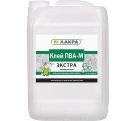 Универсальный клей ПВА-М Лакра Экстра канистра 10 кг 90001342943 