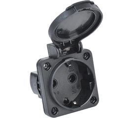 Панельная розетка IEK MAGNUM SCHUKO РП14-3, IP54, черный PSN71-016-3-2-54-K02 