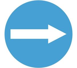 Наклейка SKYWAY ОБЪЕЗД круглая ГОСТ Объезд стрелка d 110 мм S08101036 