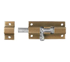 Накладная задвижка для окон и мебели Россия "ШП-40 КМЦ", цвет коричневый металлик/цинк, 40мм 37753-40 