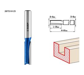 Фреза пазовая прямая ПРОФЕССИОНАЛ (8х25х61 мм; хвостовик 8 мм) Зубр 28753-8-25 