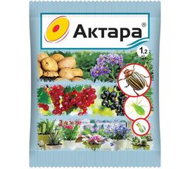 Препарат для защиты растений Актара от вредителей 1.2 мл Ваше Хозяйство 4620015699806 