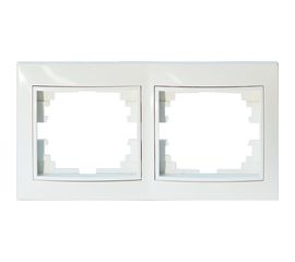 Рамка для розеток/выключателей Jilion 2 гнезда белый 9533104 