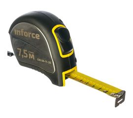 Рулетка в корпусе из нержавеющей стали с автостопом 7.5x25мм Inforce GW 06-11-26 