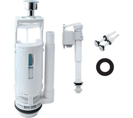 Двухуровневая водосливная арматура нижний подвод Тип А, круглая резинка IDDIS F012400-01K 