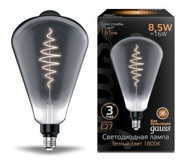 Лампа Gauss LED Filament ST164 E27 8.5W Gray 165lm 1800K 1/6 157802005 