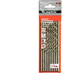 Сверло по металлу удлиненное (10 шт; 5х132х87 мм) MATRIX 715050 