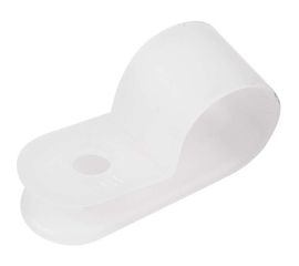 Кабельная скоба под винт REXANT 20 мм, белая, 50 шт. 07-4420 