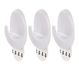 Самоклеящиеся крючки Park ABS-пластик, 3х5 см, 3 шт. 008082 