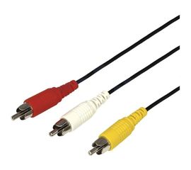 Шнур 3 RCA - 3 RCA REXANT, длина 10 метров, черный 17-0207 