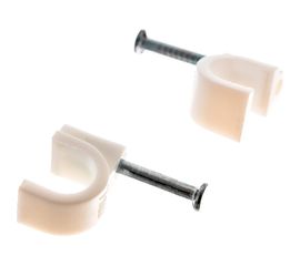 Круглый крепеж кабеля REXANT 7 мм, белый 50шт 07-4007 