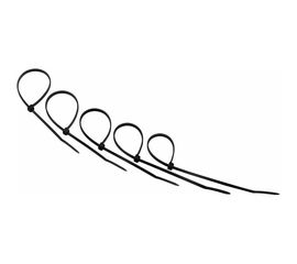 Хомут REXANT nylon 200x4.0 мм 25 шт черный 07-0201-25 