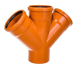 Одноплоскостная крестовина наружной канализации RTP 110/110/110, 45 градусов 14460 