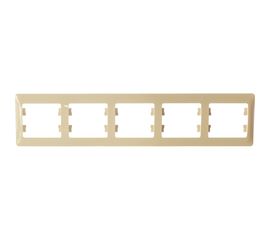 Рамка Schneider Electric 5-м GLOSSA горизонтальная, бежевая SchE GSL000205 