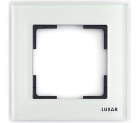 Рамка LUXAR Art на 1 пост белое стекло 4606400620532 