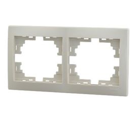 Двухместная горизонтальная рамка LEZARD MIRA б/ вст крем 701-0300-147 