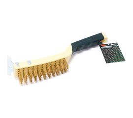 Щетка по металлу ROCKFORCE ручная, в пластиковом корпусе с прорезиненной рукояткой RF-340123316 