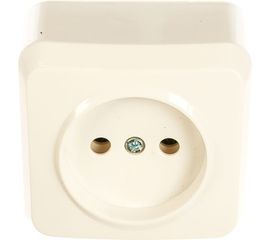 Розетка Smartbuy 1-местная 10А без заземления белая, керамика Юпитер SBE-03w-10-S1-N-c 