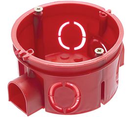 Подрозетник с кабель-каналом для сплошных стен STEKKER красный, EBX20-01-1 A3A647-003 39293 