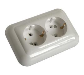 Розетка SVET скр. уст. 2-мест. с з/к РС16-002 50 SV0925-0155 