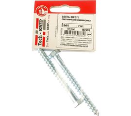 Сантехнический болт DIN 571 оцинкованный 8х80, 2шт - пакет Tech-Krep 102590 