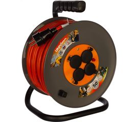 Удлинитель на катушке UNIVersal ВЕМ-250 IP-44 термо ПВС 3х2,5 4 гнезда 50м 9634209 