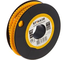 Кабель-маркер STEKKER 7 для провода сеч.1,5мм, желтый, CBMR15-7 39137 