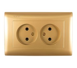 Двухместная розетка Volsten V01-16-R22-S Magenta Dorado, 10045 