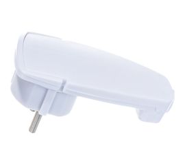 Угловая вилка STEKKER плоская с кольцом, с заземлением, 250В,16A, IP20, белая, PPG16-45-202 39039 