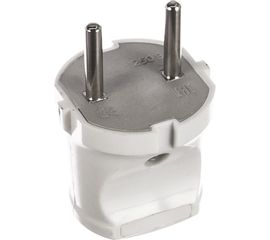 Прямая вилка STEKKER с заземляющим контактом, пластик 250В, 10A, IP20, белая, PPG10-43-201 32855 