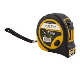 Рулетка Ultima 3 м х 16 мм, обрезиненный корпус, плавная фиксация , 131008 