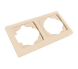 Двухпостовая вертикальная рамка, слоновая кость TDM Лама SQ1815-0133 