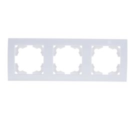 Трехместная горизонтальная рамка, белая UNIVersal Бриллиант 7947489 